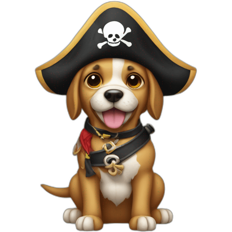 Dog with a pirate flag emoji