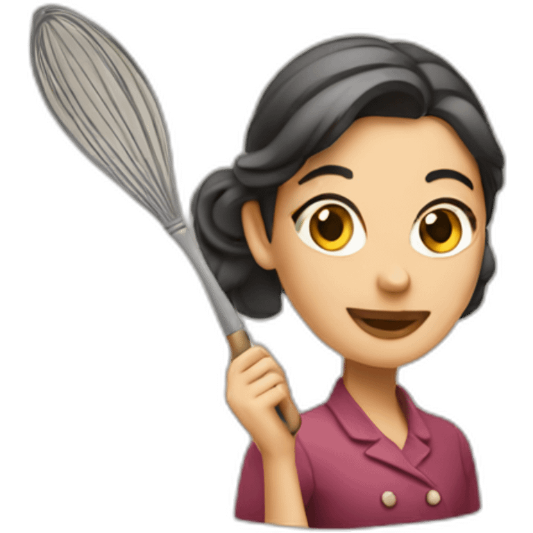 woman holding whisk emoji