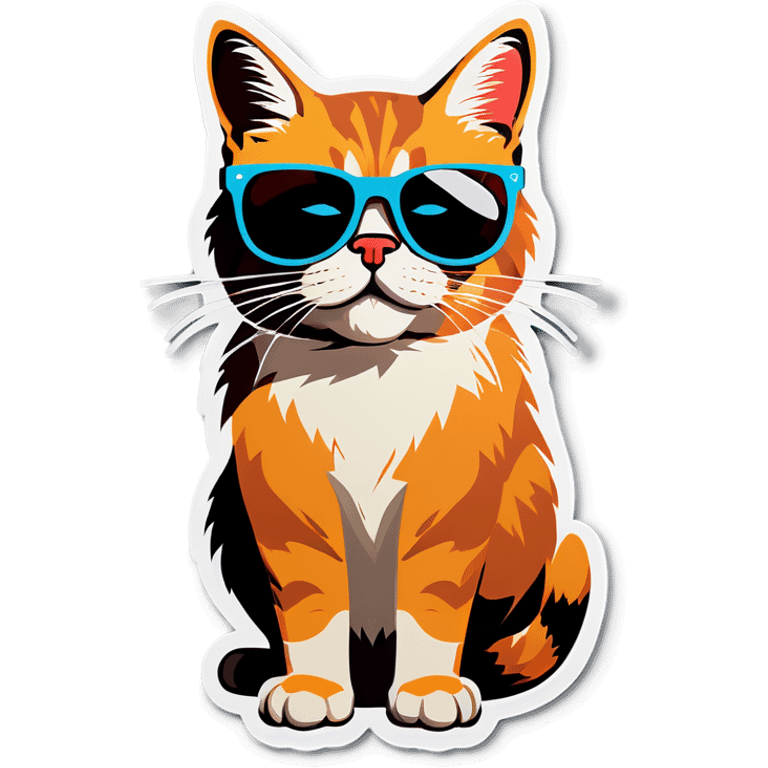 Cat with sunglasses emoji