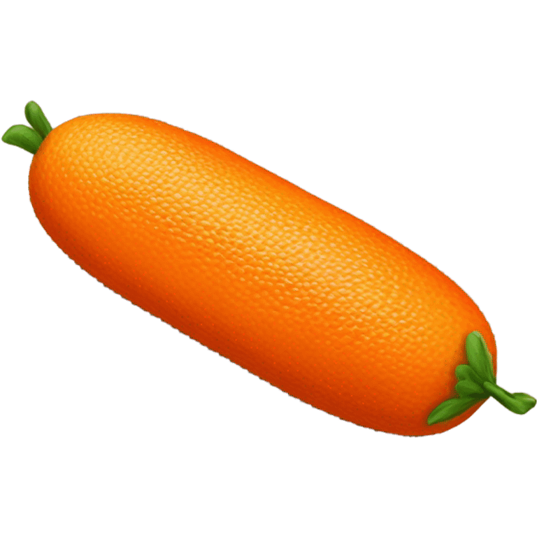 Elongated tangerine emoji