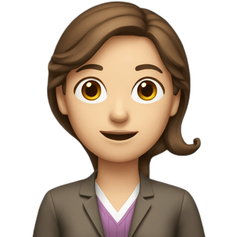 brown hair school teacher emoji