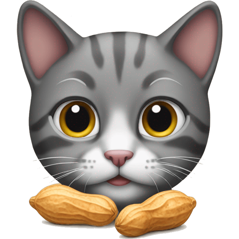 cat with peanut emoji