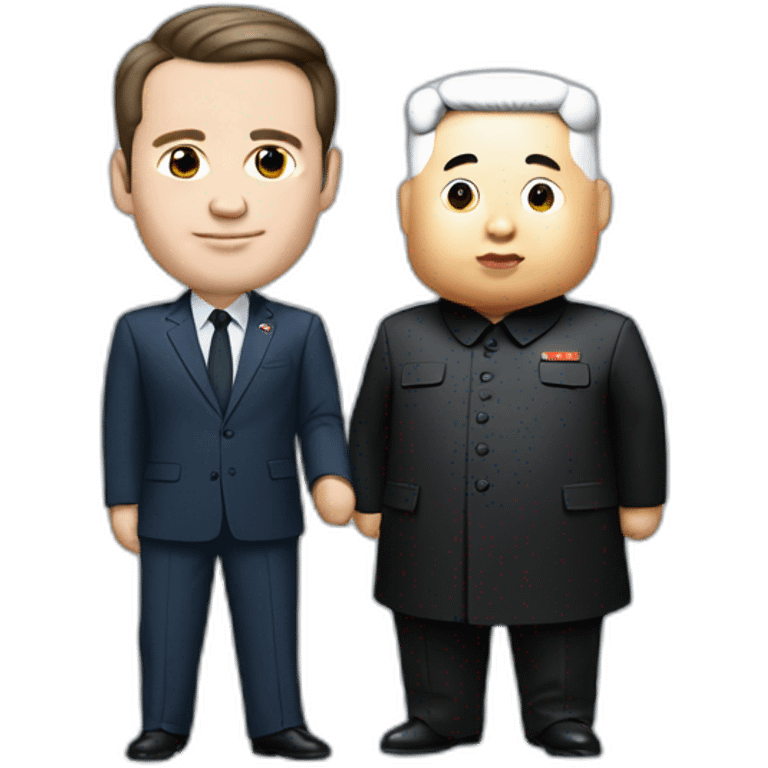 Macron et Kim jong un emoji