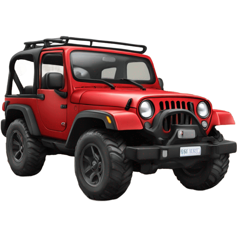 Jeep cafetero rojo  emoji