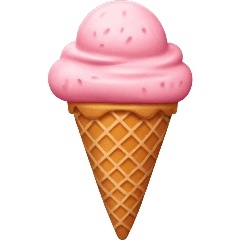 Strawberry ice-cream emoji