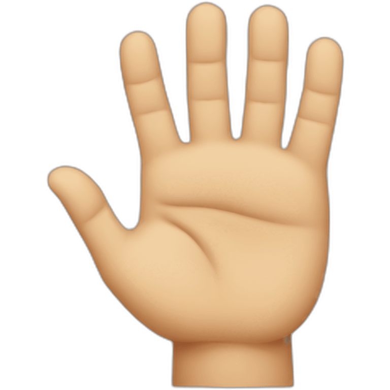 a hand with four fingers emoji