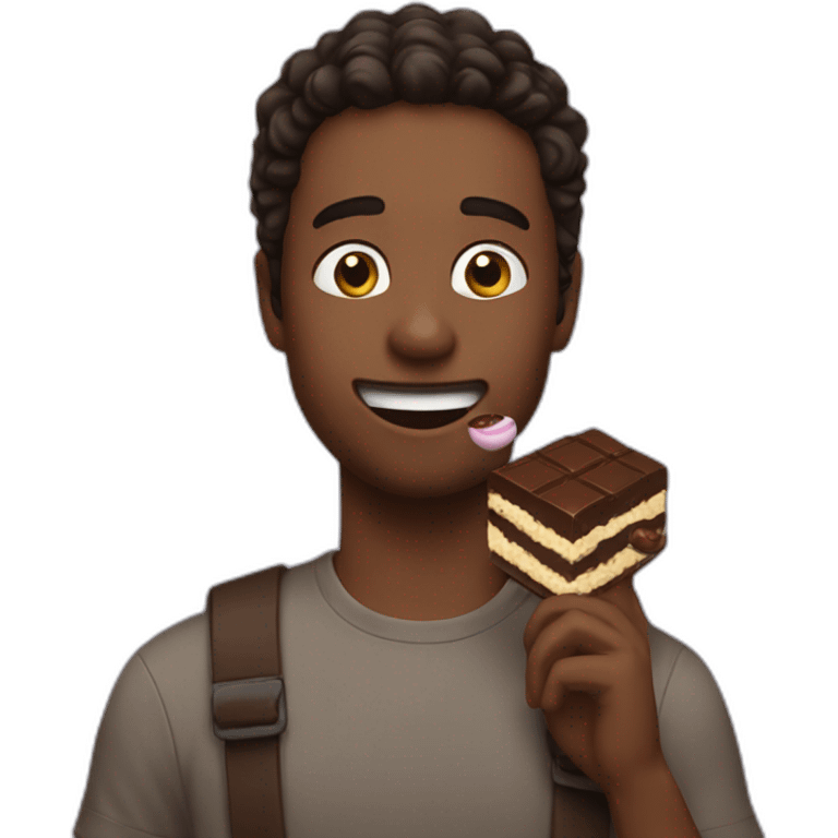 Brad pit eating chocolate emoji