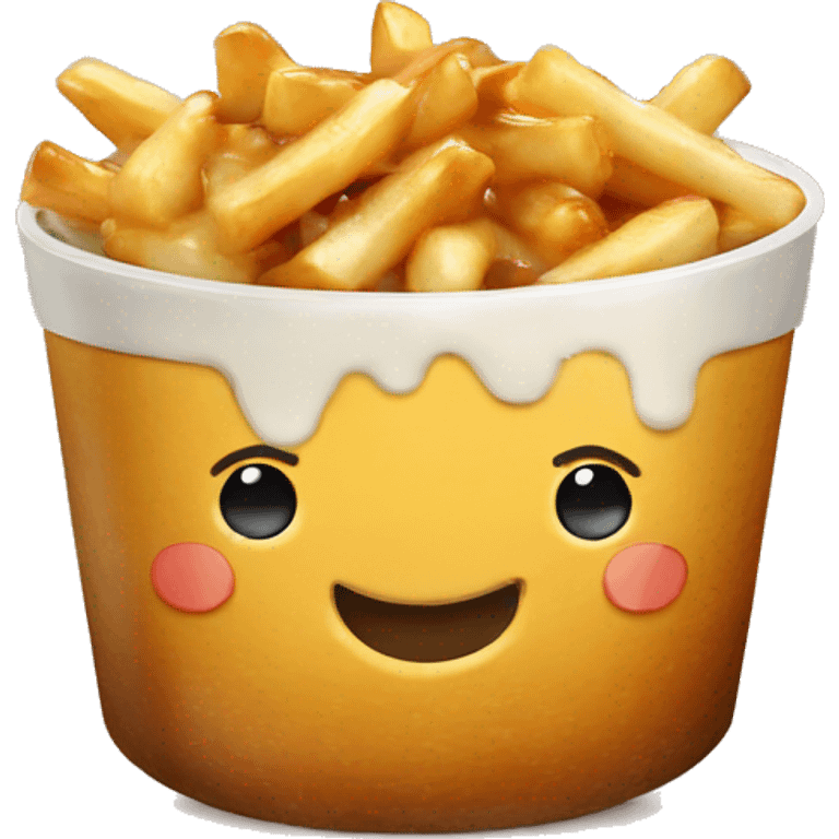 Poutine qui mange une poutine  emoji