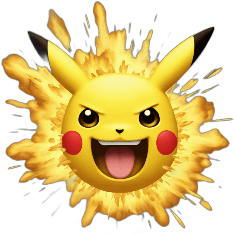 Exploding pikachu emoji