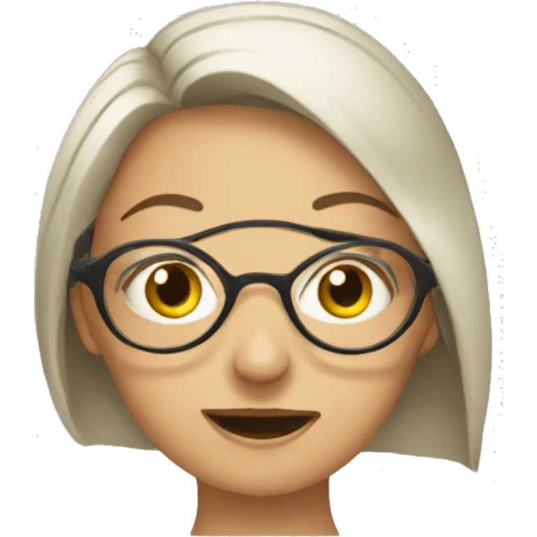 Woman with glasses Woman with glasses, rolling her eyes emoji