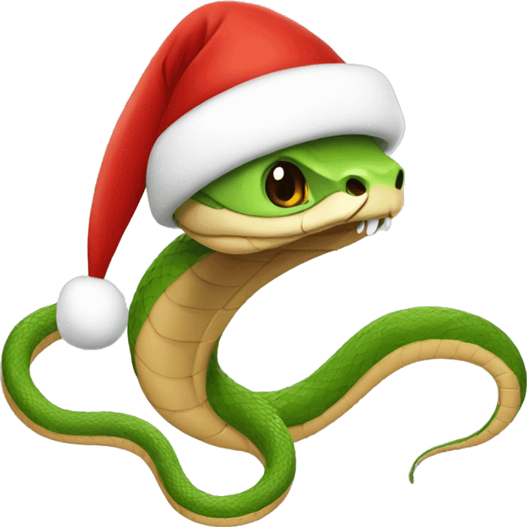 snake with santa hat emoji