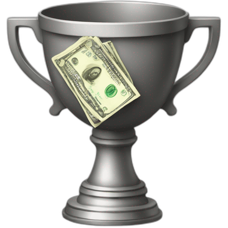 tournament cup with cash emoji