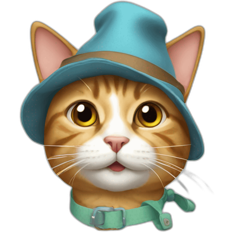 cat in guffy hat emoji