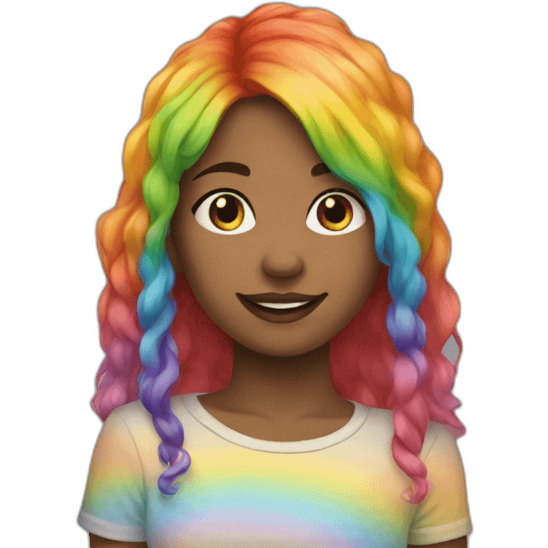 girl-with-rainbow-hair emoji