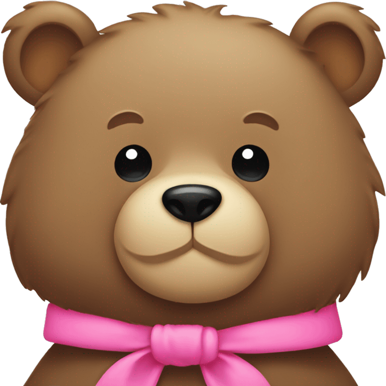 bear with a pink bow around the neck emoji