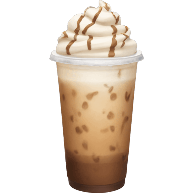 An iced latte emoji