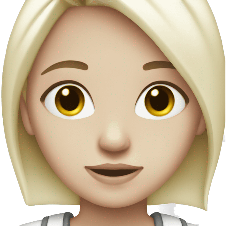 White aesthetic emoji girl  emoji