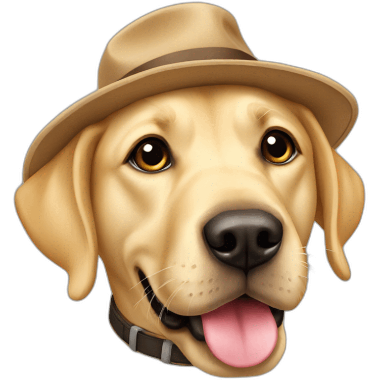 Labrador with hat emoji