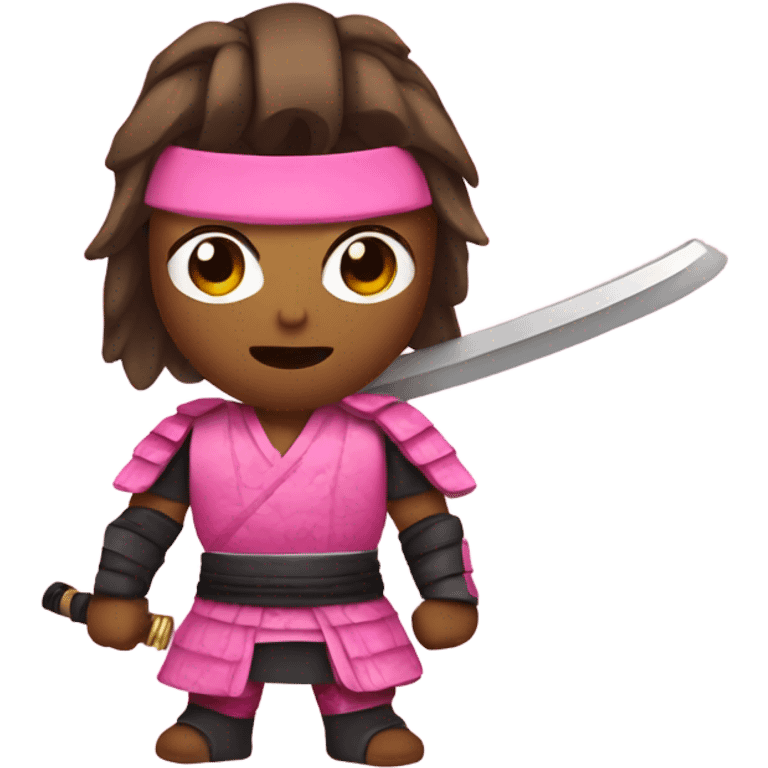 Pink samurai fighter emoji