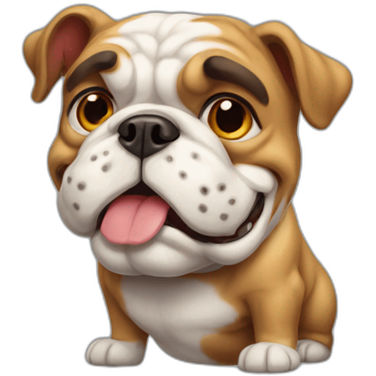 Dog Bulldog full-height emoji