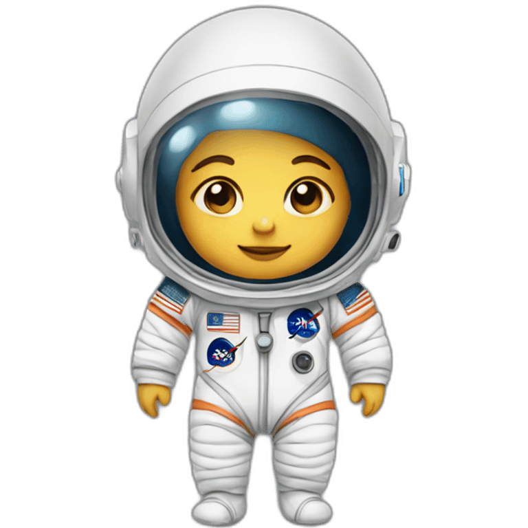 newborn in astronaut costume emoji