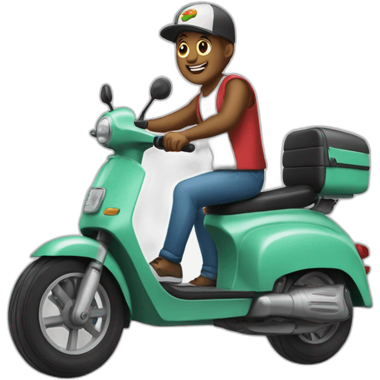 papi sur un scooter emoji