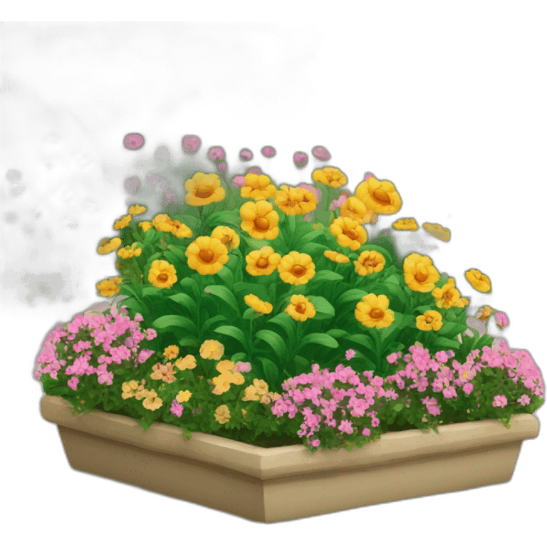 pretty flower bed emoji