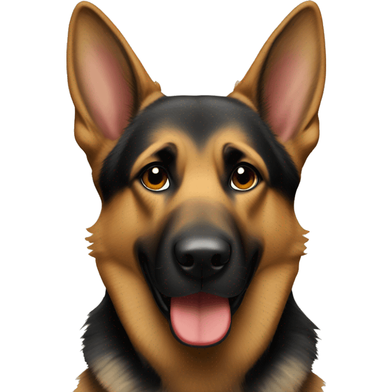 german shepherd with downturned ears  emoji