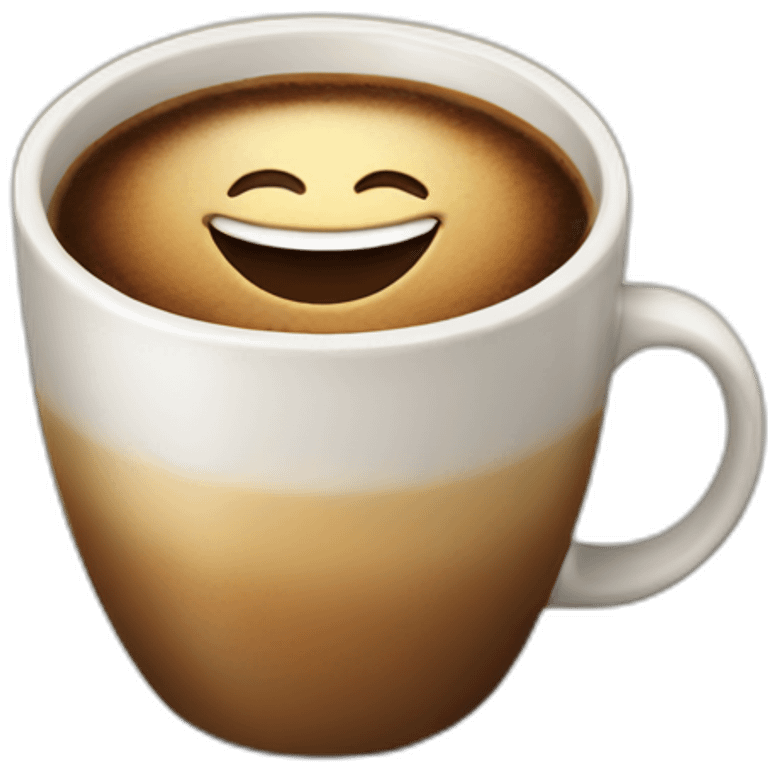 Smiling coffee emoji