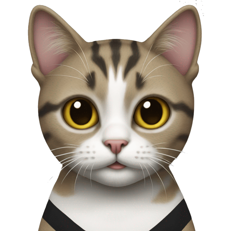 cat wearing juventus shirt emoji