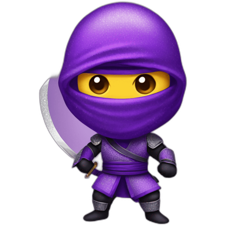 purple sparkly ninja emoji