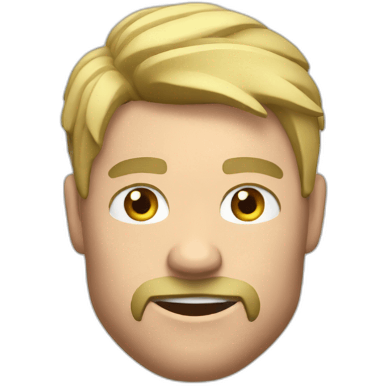 Muscular white rugbyman emoji