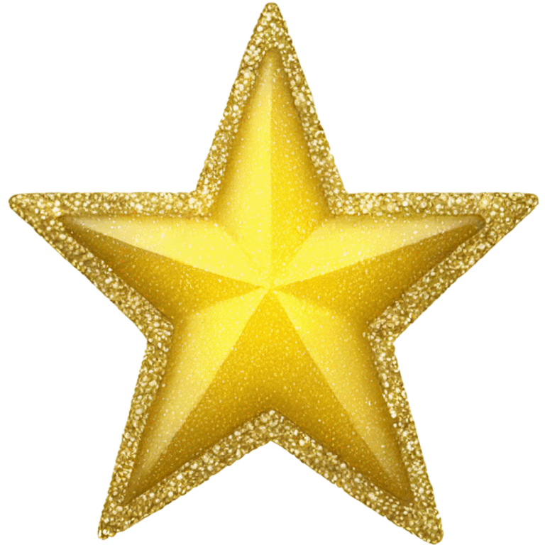 Glittery yellow star emoji