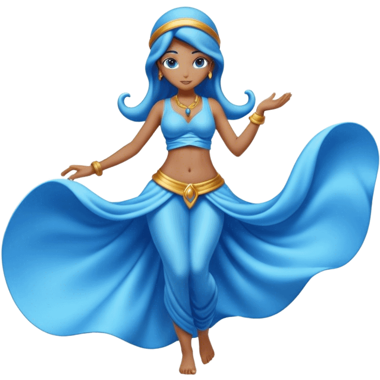 blue genie girl body emoji