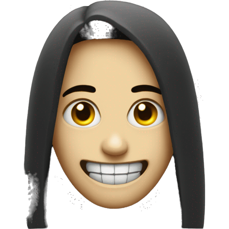 A smile emoji but with the smile from the horror movie smile emoji