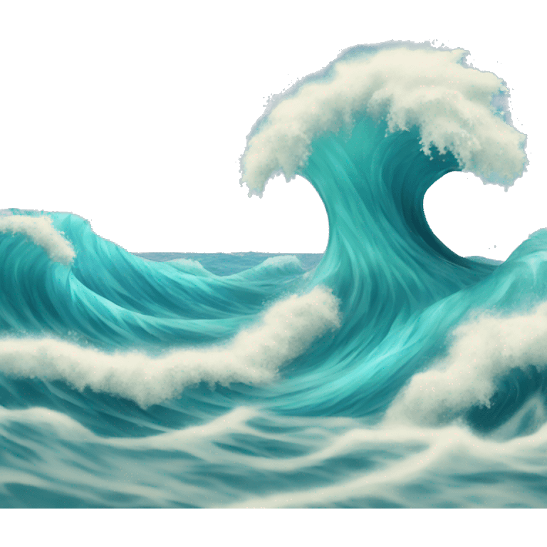 Ocean with big waves emoji