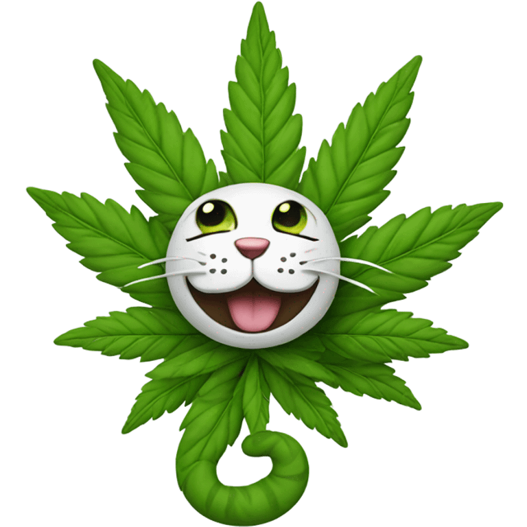 Marijuana happy cat emoji