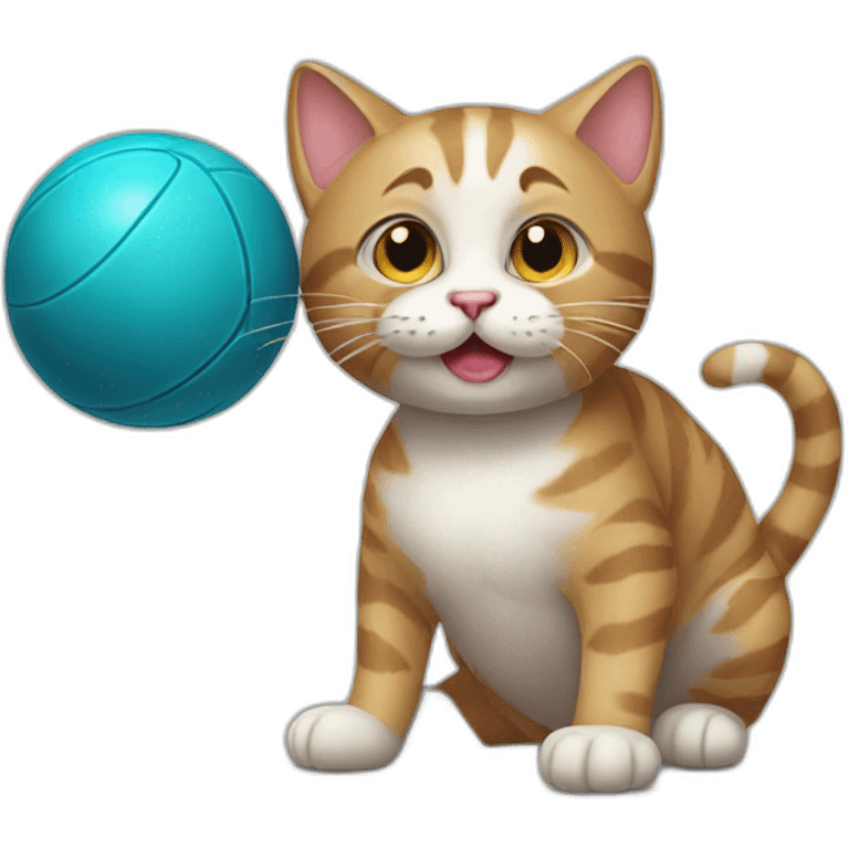 Cat playing with ball emoji