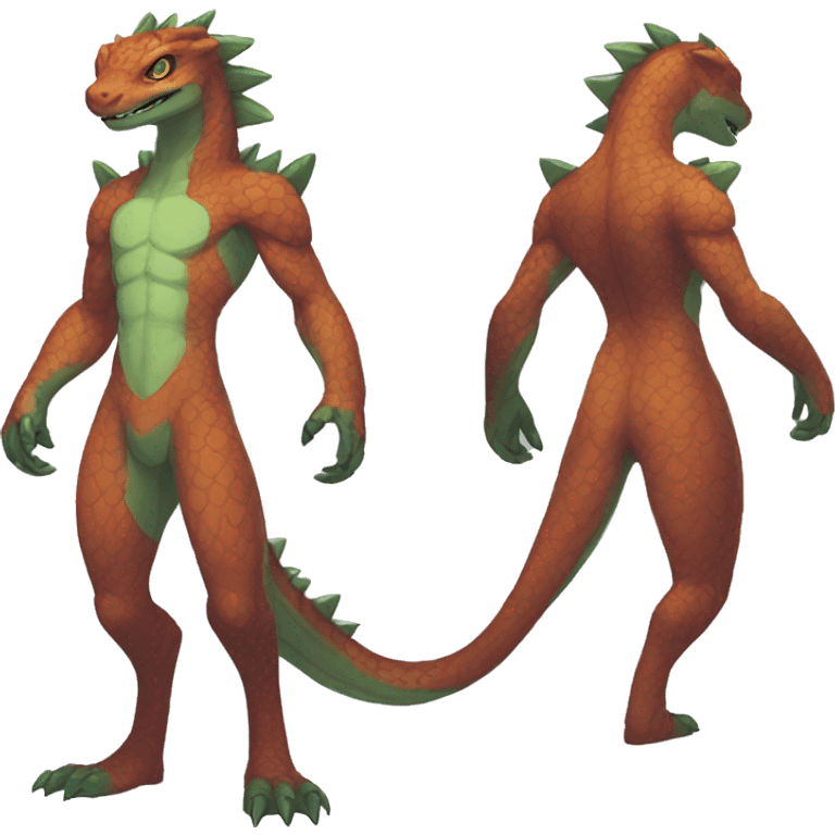 Anthro Sona Fakemon Reptilian Full Body emoji