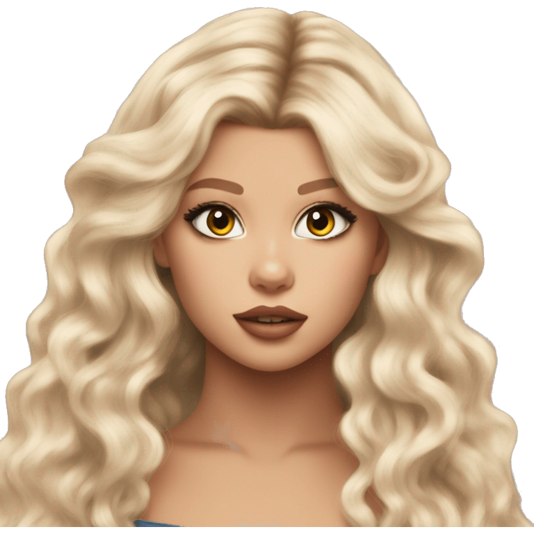 Loren Gray wavy hair brown eyes  emoji