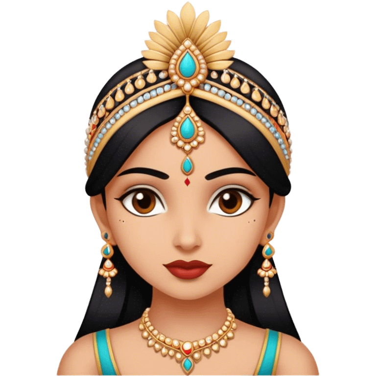 Indian with fair skin, coquette girlie, emoji