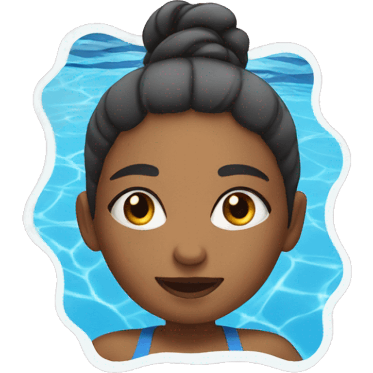 Girl in a swimming pool emoji