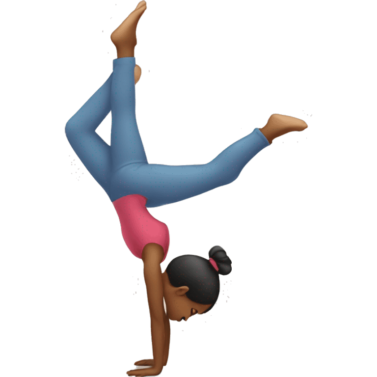 a girl doing a handstand  emoji