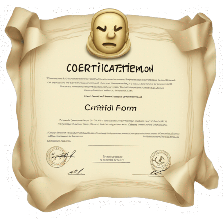 Certificate emoji