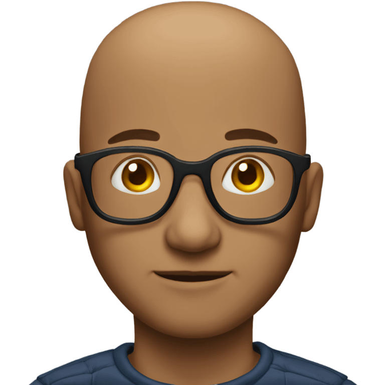 Bald man with glases emoji