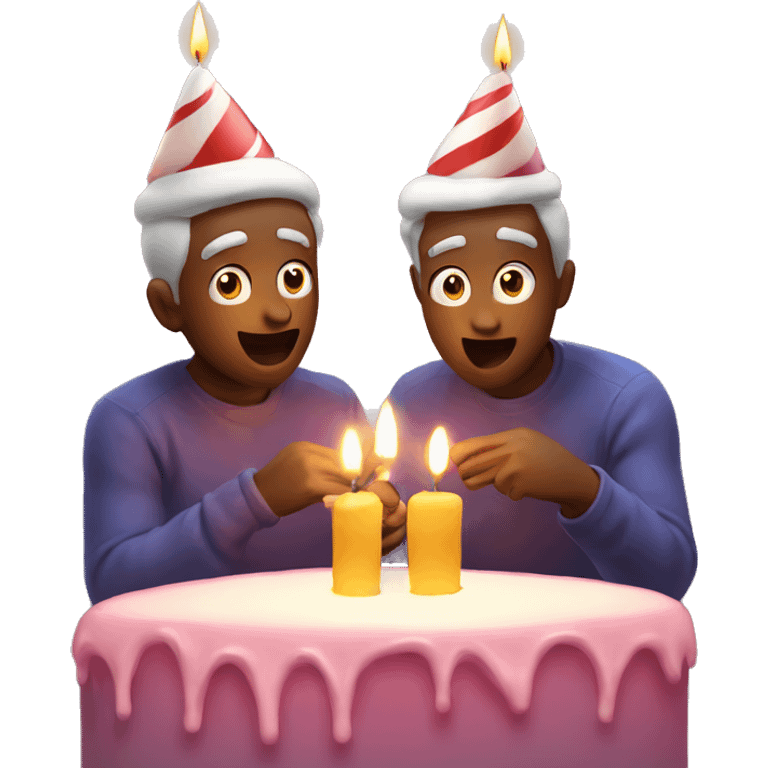 festive emoji blowing out candles emoji