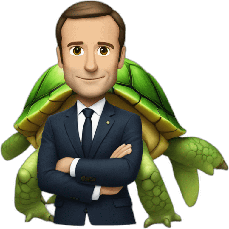 macron sur tortue emoji