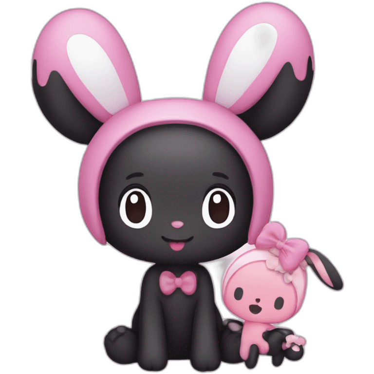 My Melody and Kuromi emoji