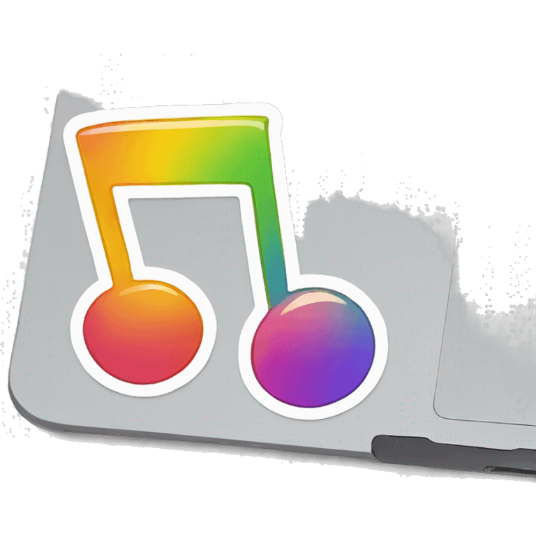 music note rainbow sticker emoji