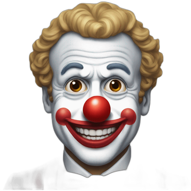 emmanuel macron as a clown emoji